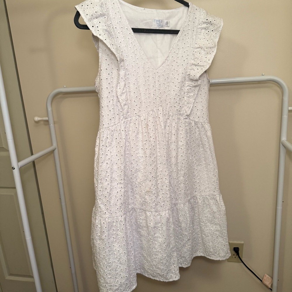 Time and Tru White Eyelet Dress